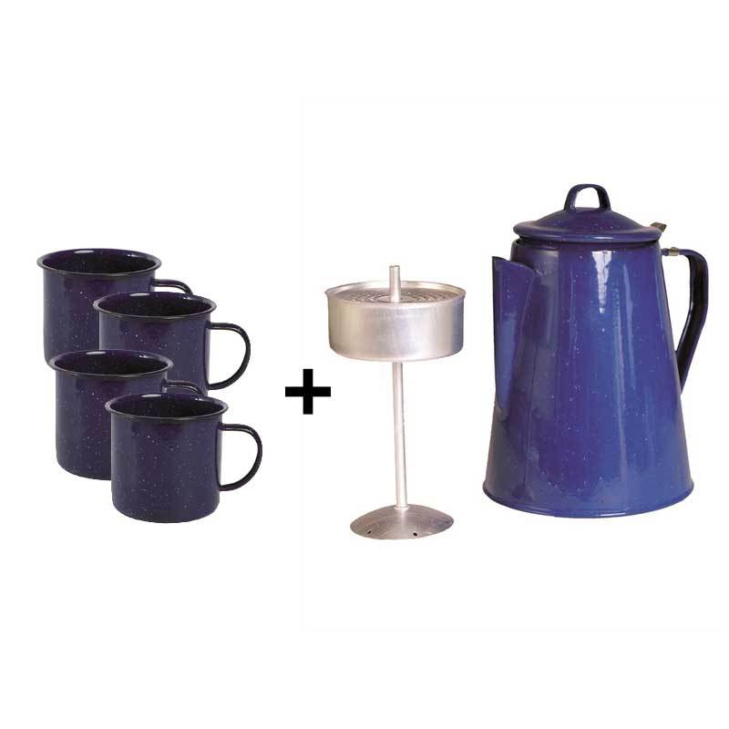 emaljekande og emalje krus