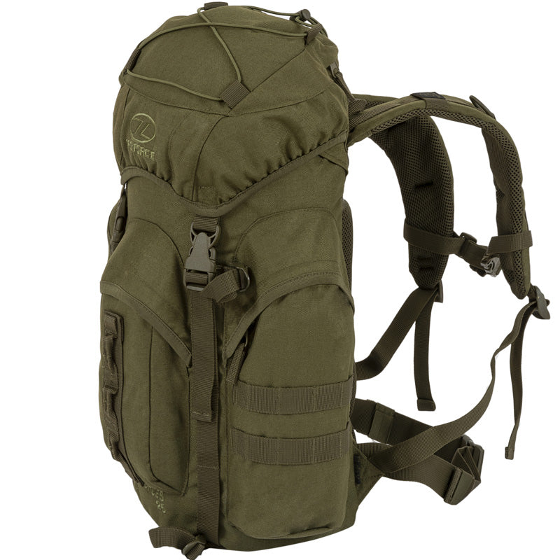 Highlander Outdoor Rygsæk - Forces 25 Liter Olive venstre