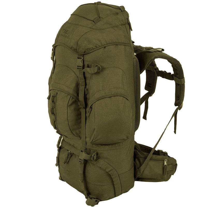 Highlander Outdoor Vandrerygsæk 88 liter - New Forces højre side