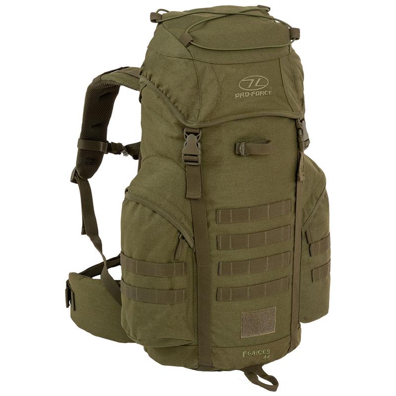 Highlander Outdoor vandrerygsæk - 44 liter - Olive front