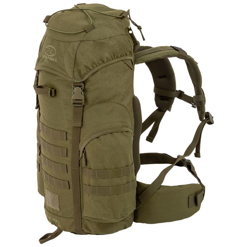 Highlander Outdoor vandrerygsæk - 44 liter - Olive højre side
