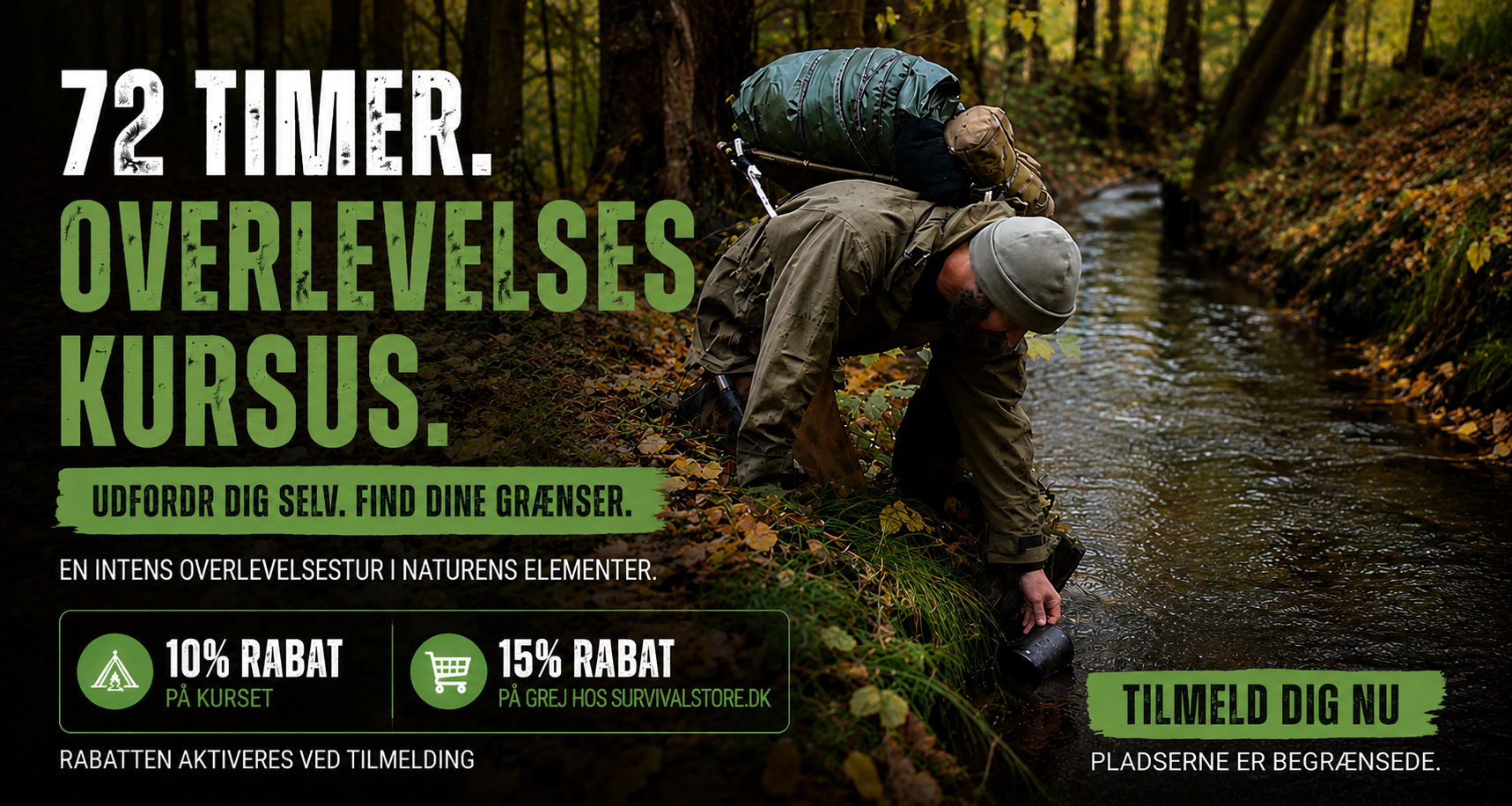 72 timers overlevelseskursus - bushcraft danmark
