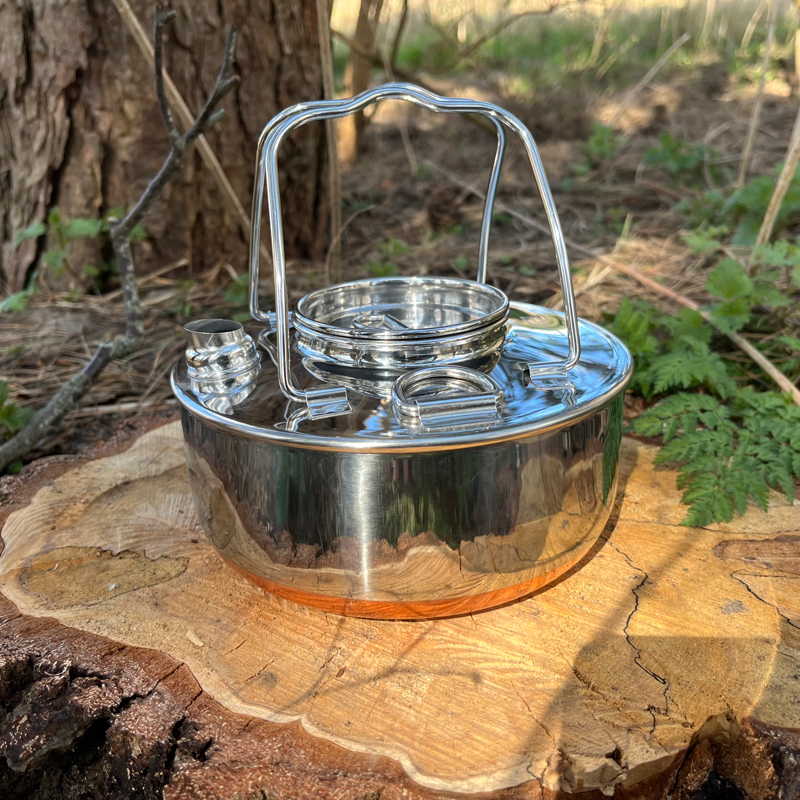 Bålkedel i rustfri stål - 0,9 liter og 1,5 liter - Cuma Gear Kettle
