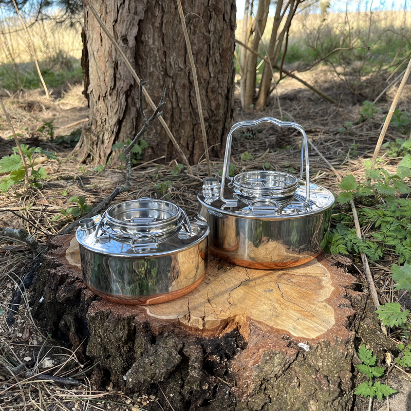 Bålkedel i rustfri stål - 0,9 liter og 1,5 liter - Cuma Gear Kettle