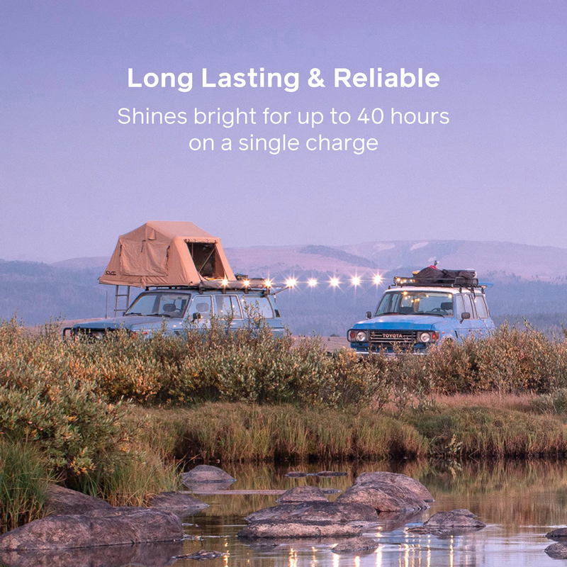 Solar String Lights 44' fra Biolite - Warm white. Lyskæde med solcelle og powerbank.