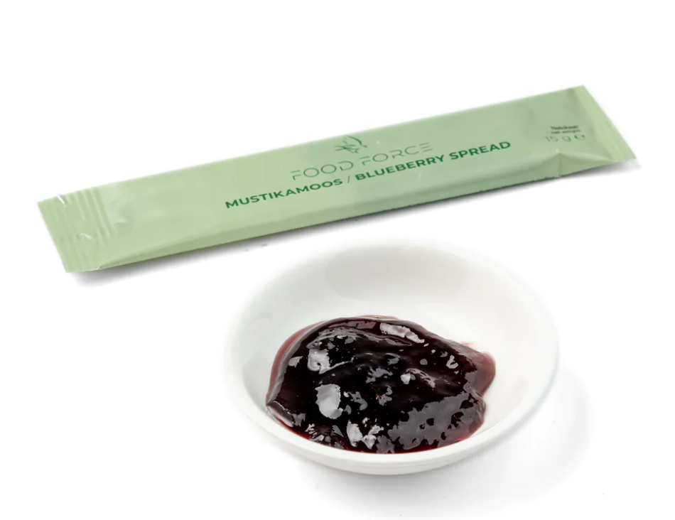 Jordbær marmelade og blåbær marmelade portionsstørrelse - Food Force