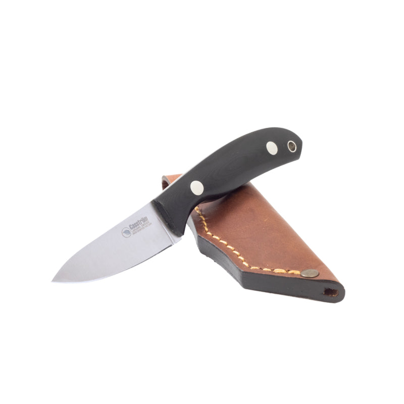 Casström Safari Mini Hunter jagt kniv med læderskede