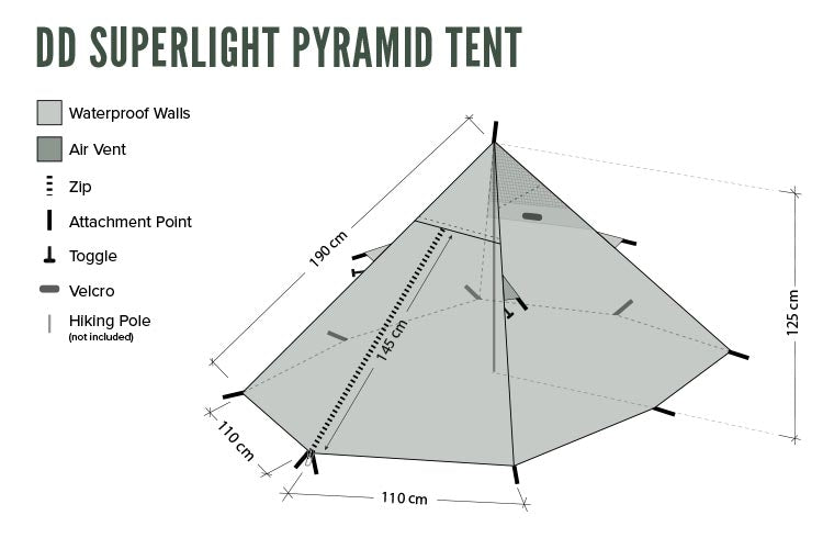 DD Hammocks SuperLight Pyramid Telt