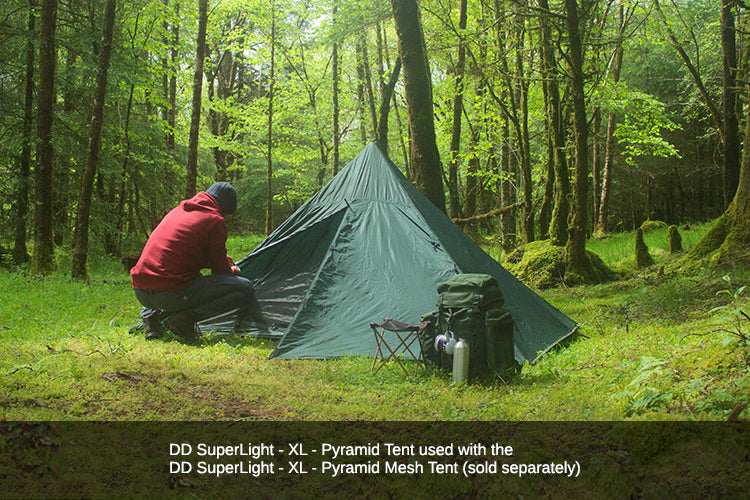 dd hammocks superlight xl pyramid mesh indertelt med ydertelt