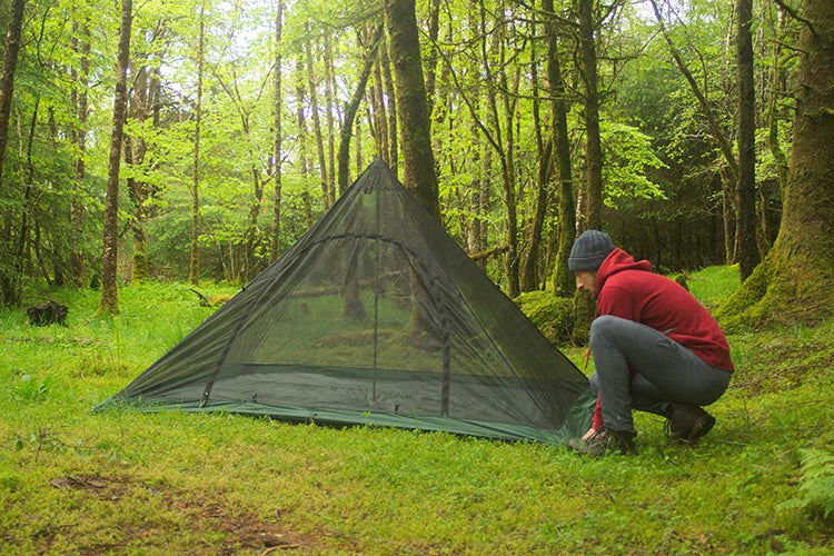 tarp pyramide DD Hammocks SuperLight XL Pyramid Mesh Indertelt