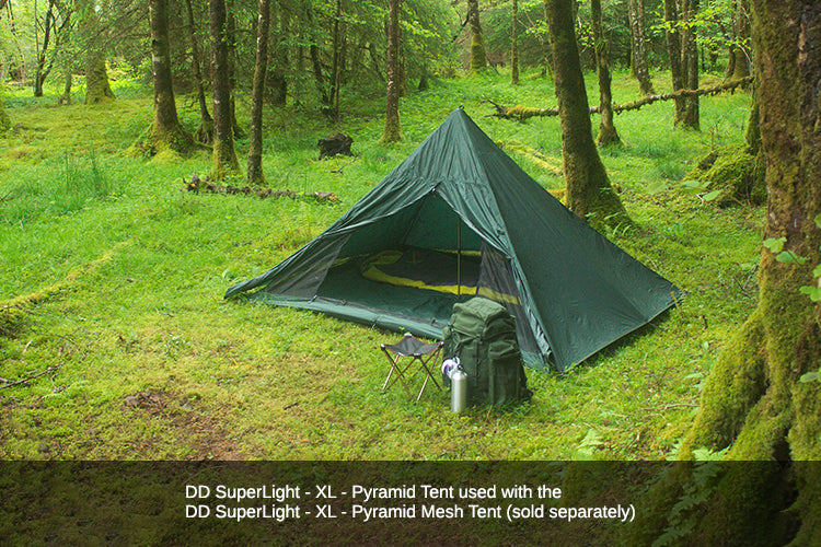 dd hammocks superlight xl pyramid mesh indertelt opsat med XL Superlight pyramidetelt