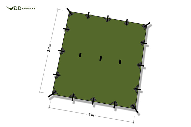 DD Hammocks SuperLight Tarp 3x2,9m