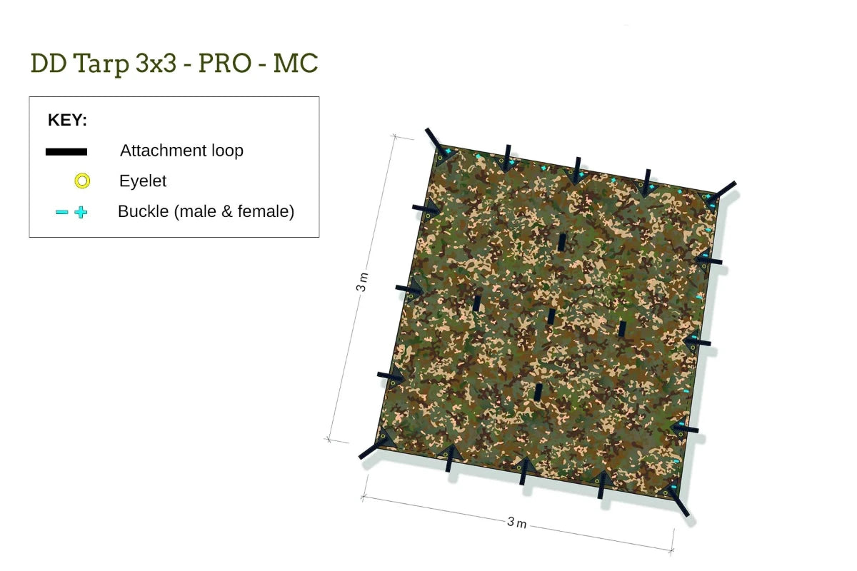 DD Tarp 3x3 PRO MultiCam