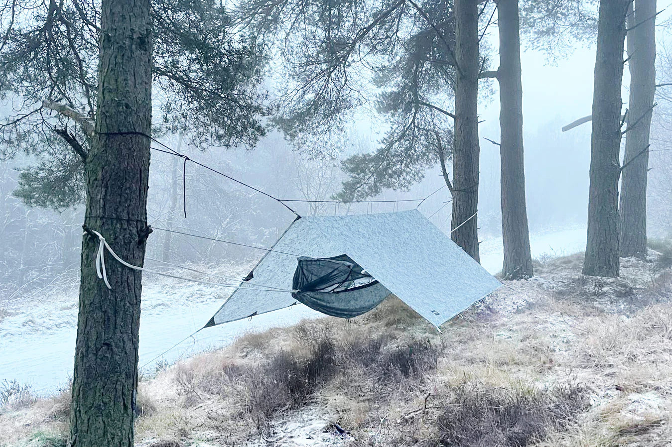 Tarp 3 x 3 meter - Winter MultiCam - DD Hammocks