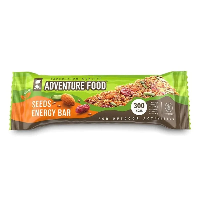 energibar med frø, ker og nødder fra Adventure food