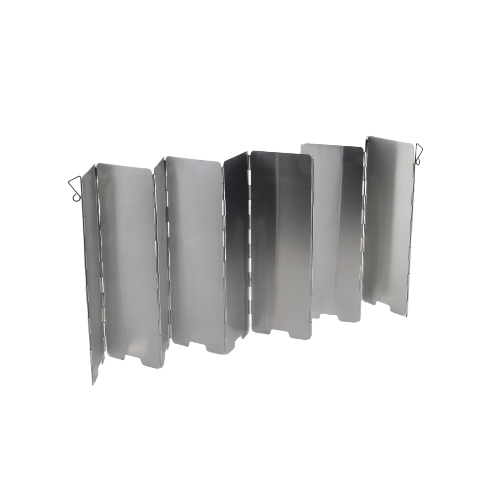 Foldbar vindskærm til bål og stormkøkken i aluminium