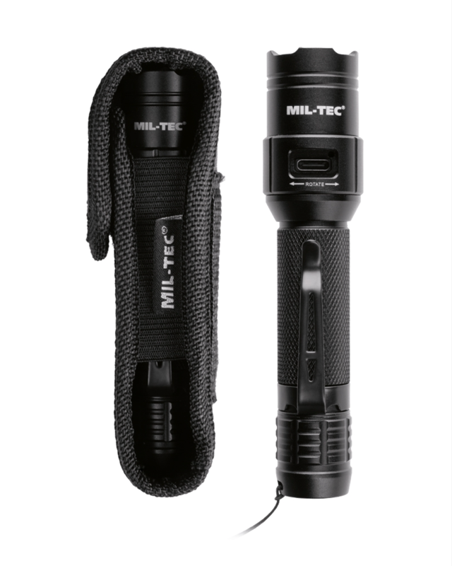 Genopladelig Lommelygte - Mil-tec