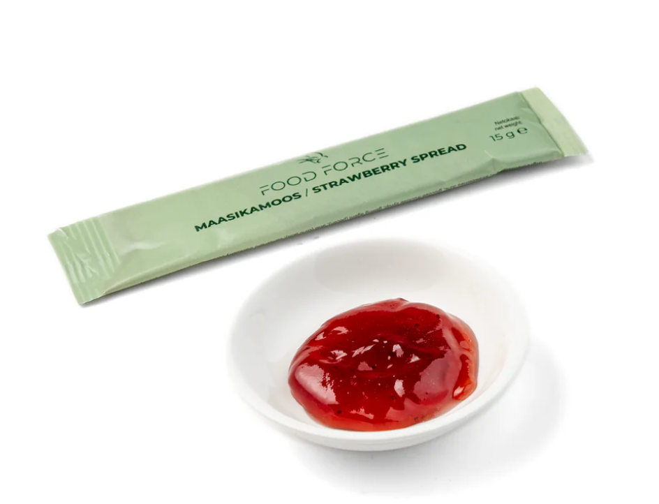 Jordbær marmelade og blåbær marmelade portionsstørrelse - Food Force