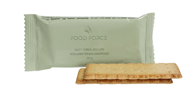 salte kiks med kerner fra Food Force til feltrationer og som turmad