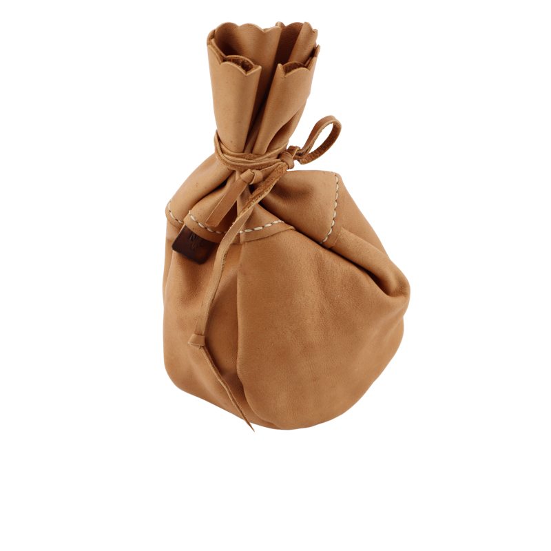 Kaffepose / Opbevaringspose i Læder - Håndlavet i Danmark