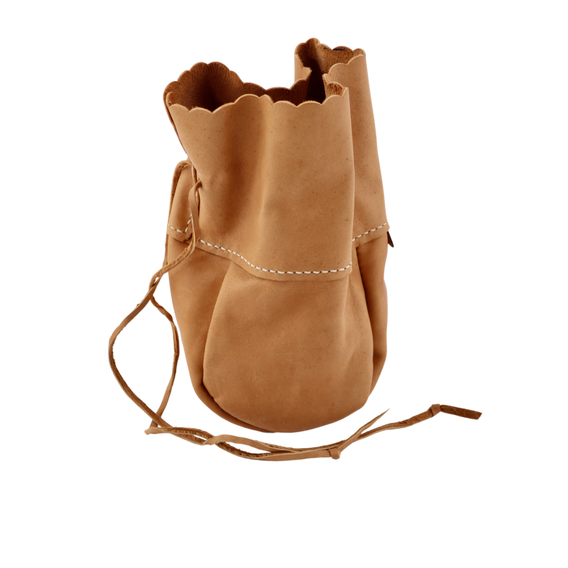 Kaffepose / Opbevaringspose i Læder - Håndlavet i Danmark