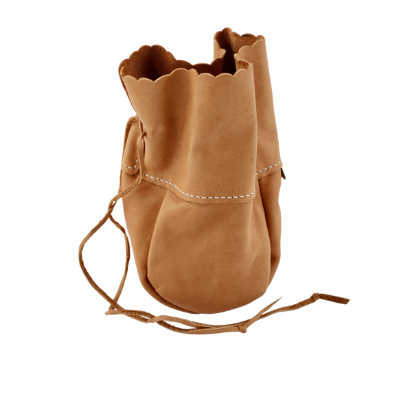 Kaffepose / Opbevaringspose i Læder - Håndlavet i Danmark