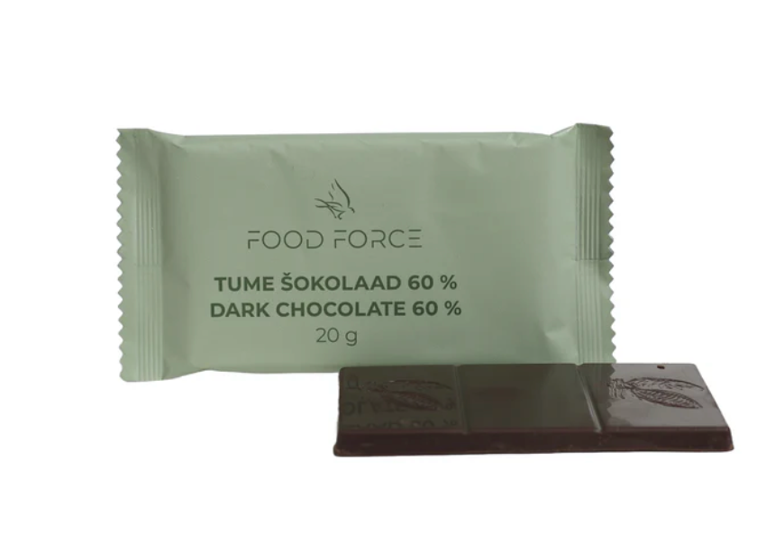 Mørk chokoladebar 60% fra food Force