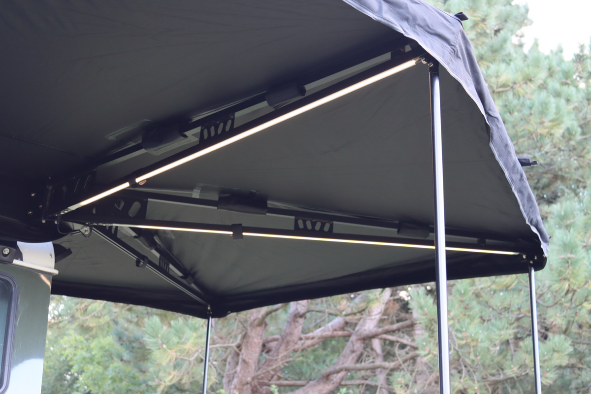 markise til bil für Auto 270 Grad plus lange Seite Shopify_NonPreview Farbe:Steelblue Camping Fuldaschleife - Naturcamping