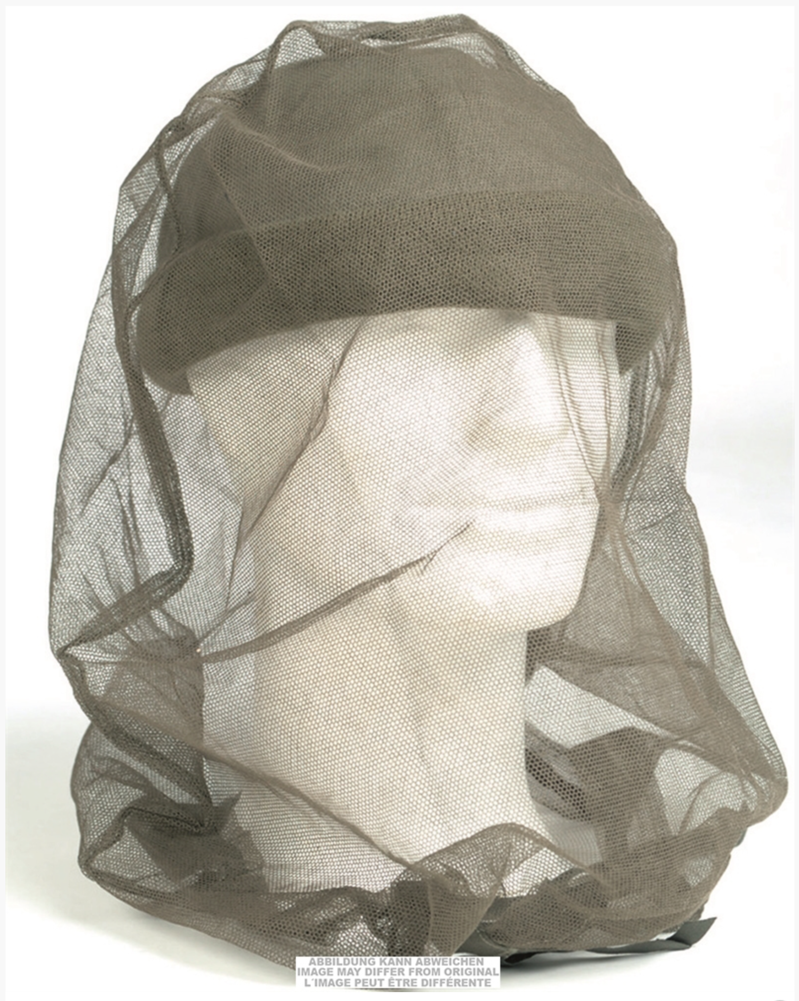 Myggenet til hovedet - Militær grøn Olive - med snoreluk