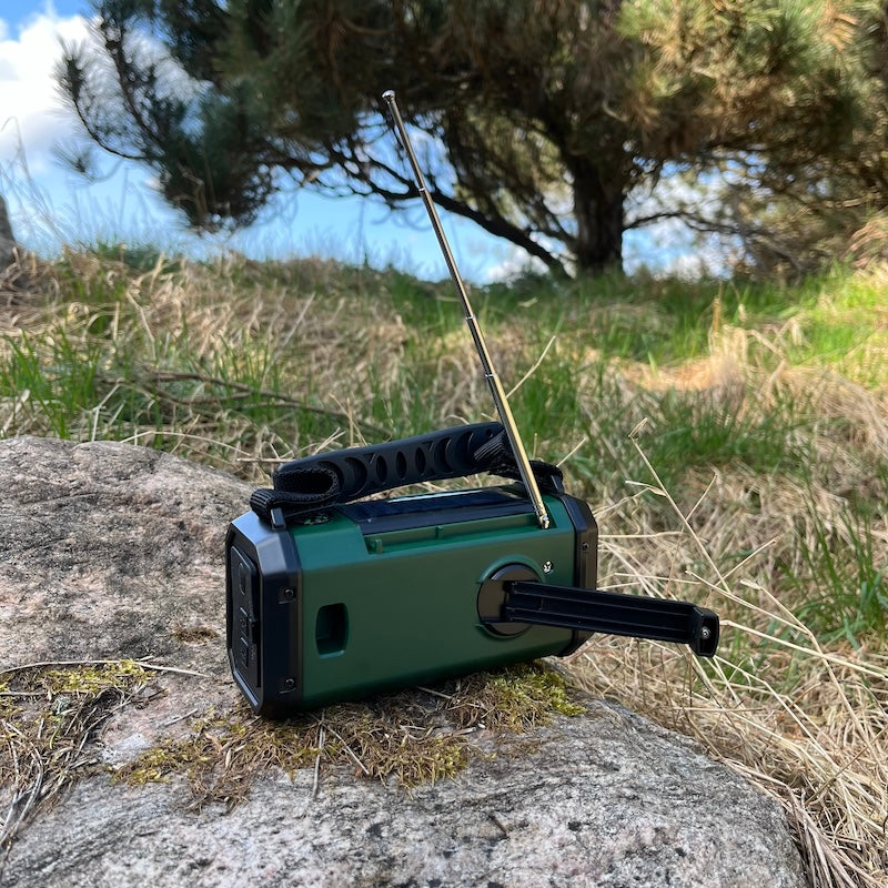 Nødradio med powerbank 10000 mAh