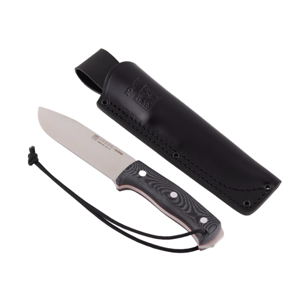 Nomad med skæfte Sort Micarta - Joker - Bushcraft og Survival kniv 