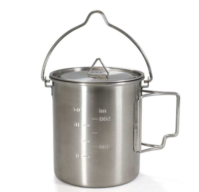 Camping pot 2in1 rustfri stål fra origin outdoors