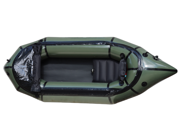Packraft med spraydeck - PRX - Cuma Gear - Olive og Sort.