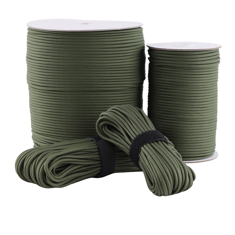 Paracord 550 / Type III - Olive - Flere længder. Faldskærmsline.