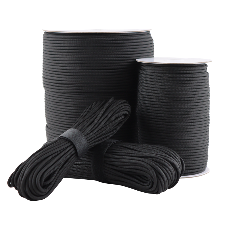 Paracord 550 / Type III - Sort - Flere længder