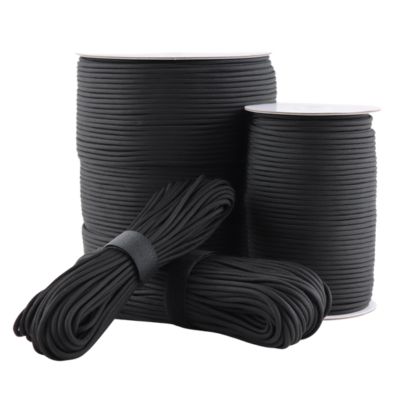 Paracord 550 / Type III - Sort - Flere længder