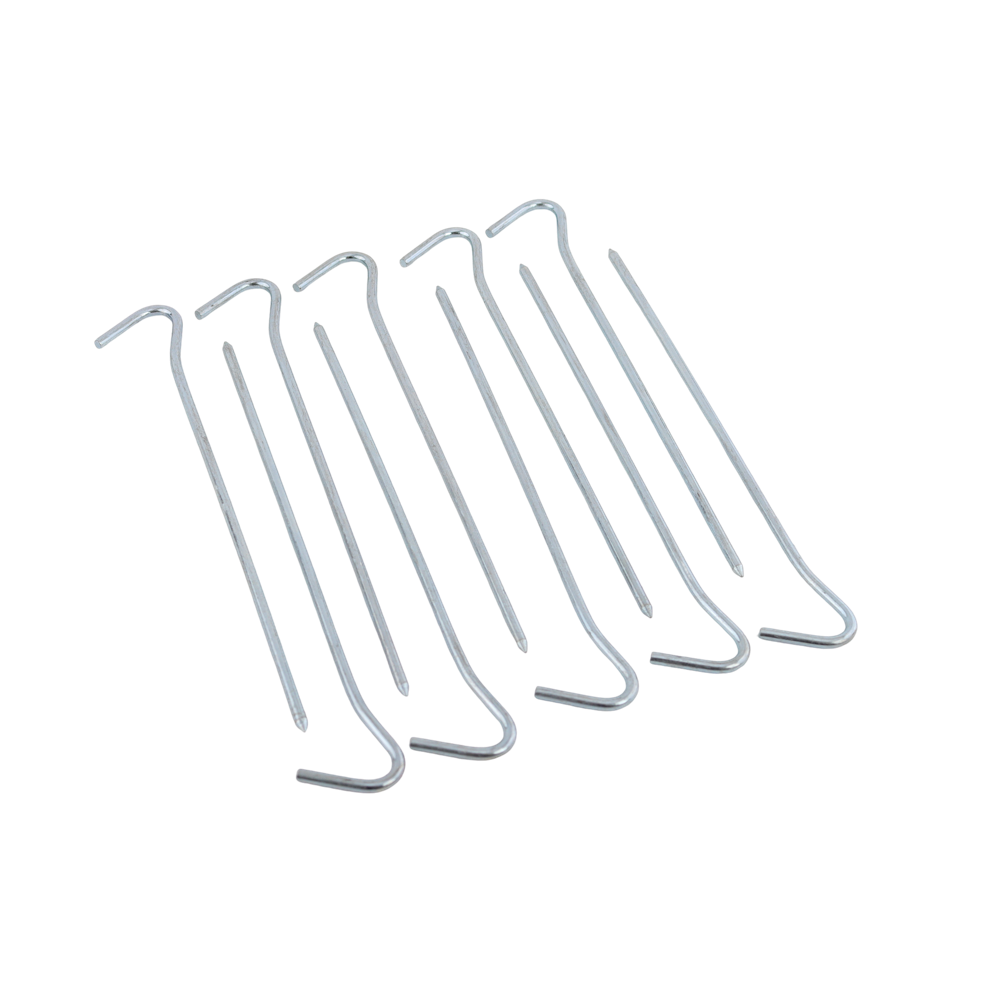 Pløkker til telt og tarp - 180 mm - galvaniseret stål - 10 stk