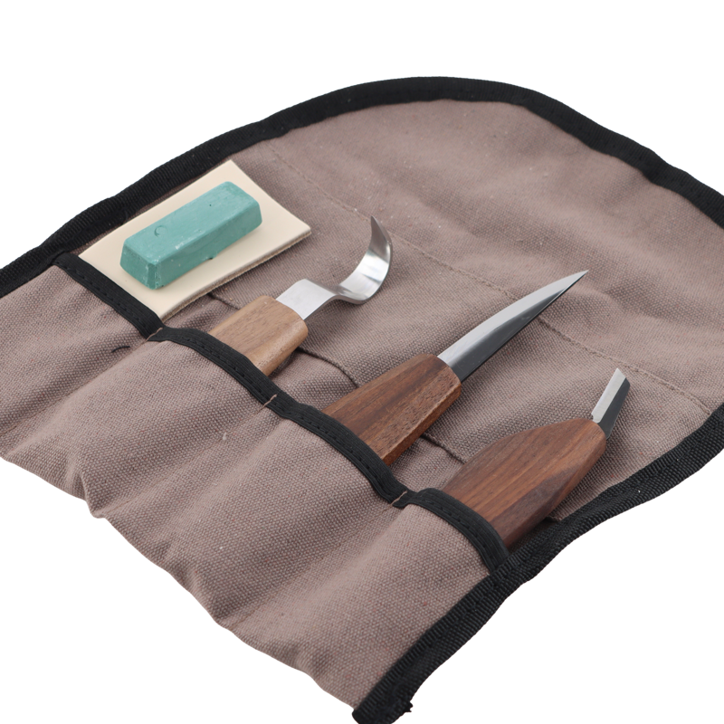 Snittesæt - 5 dele med Tool Roll I Canvas