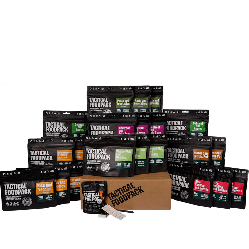 SOS Nødpakke uden kød til 1 uge (21 måltider) - frysetørret mad - Tactical Foodpack