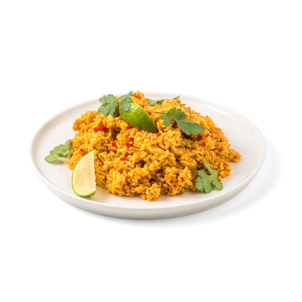 thai style med ris og grøntsager vegetarisk frysetørret mad til friluftsliv