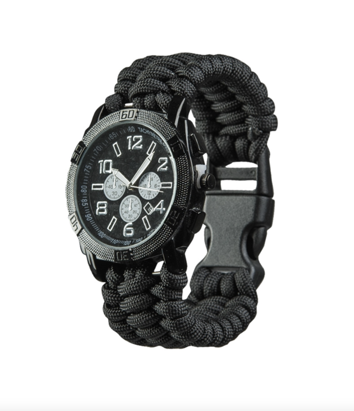 Ur med sort paracord rem - Mil-tec
