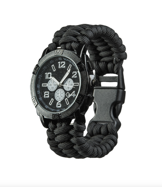 Ur med sort paracord rem - Mil-tec