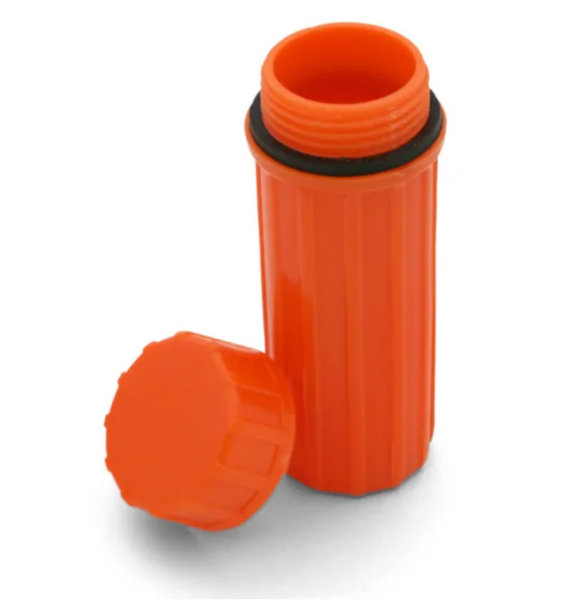 vandtæt beholder til tændstikker med tændstål i plast