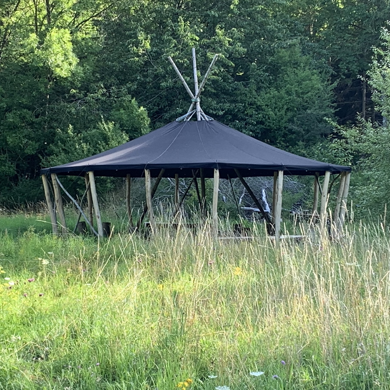 german black tent Yurt aus Canvas - Jurte aus 100% Baumwolle