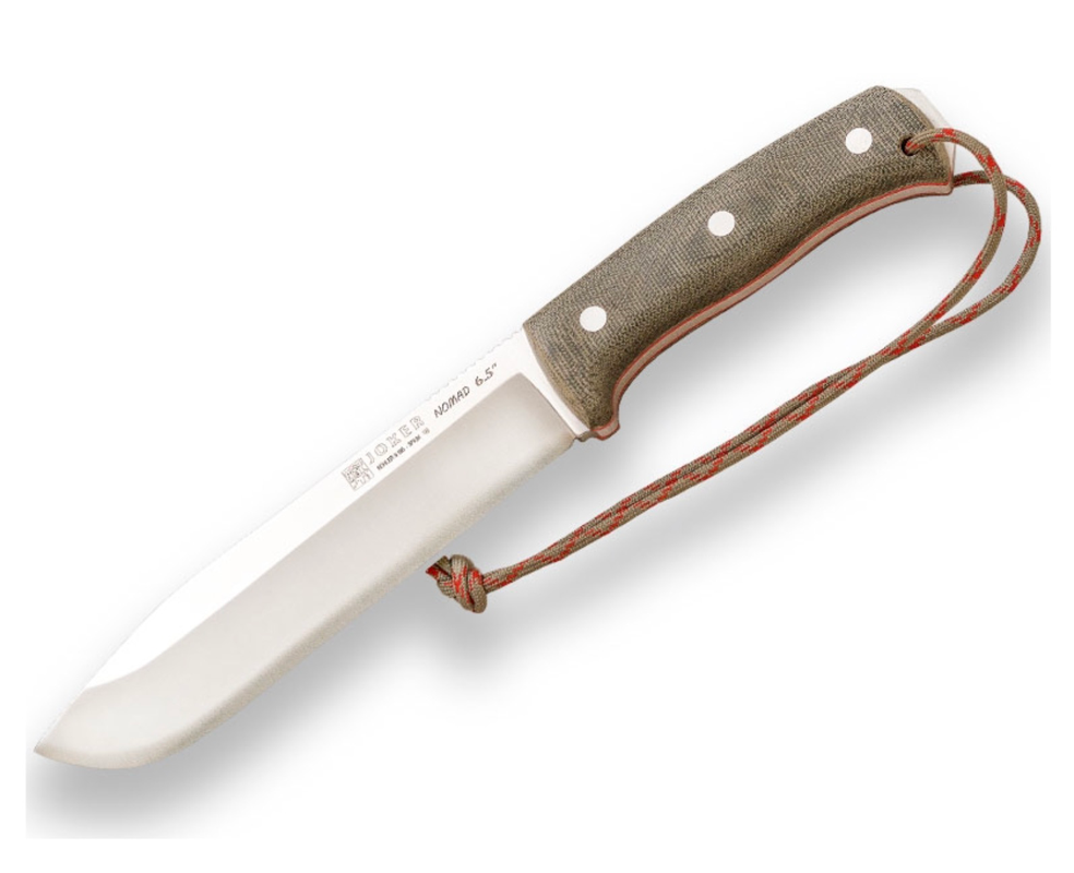 Bushcraft og Survival Kniv - Nomad 6,5'' - Joker Knife - Grøn Micarta