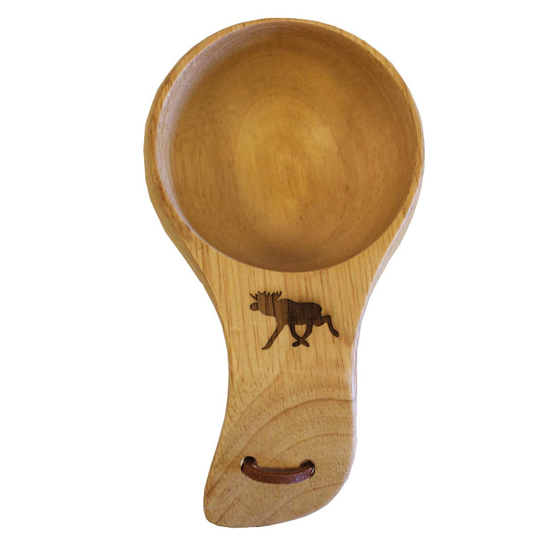 kuksa trækop til outdoor og friluftsliv. med elg motiv