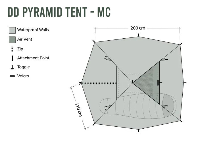 DD Hammocks pyramide telt multicam