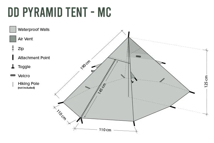 DD Hammocks pyramide telt multicam