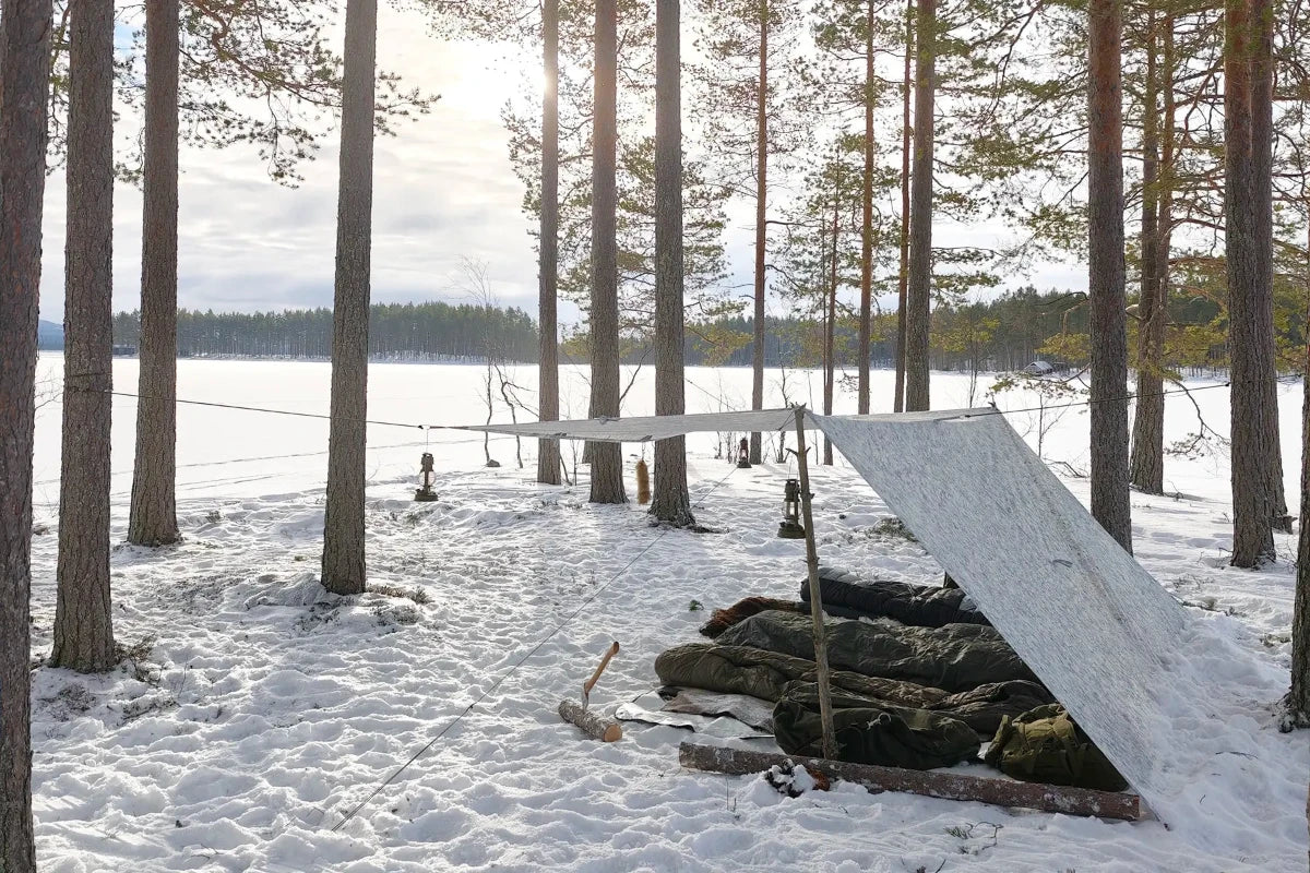 Tarp 4 x 4 meter - Winter MultiCam - DD Hammocks