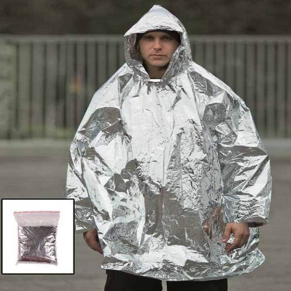 Silver Survival Poncho